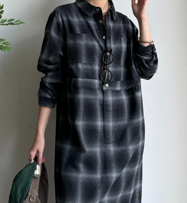  「オンブレチェックワンピース」|ワンピース|