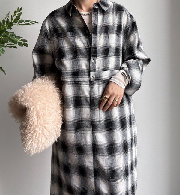  「オンブレチェックワンピース」|ワンピース|