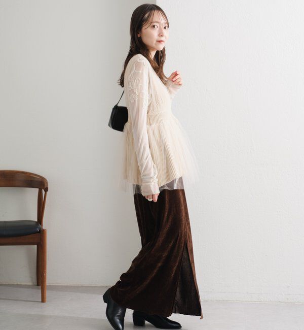  「フラワーコード刺繍シアーTOPS」|Tシャツ・カットソー|