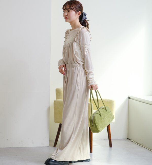  「フラワーコード刺繍シアーTOPS」|Tシャツ・カットソー|