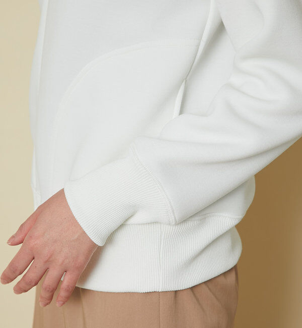  「【WEB限定/キレイめ上品】スポンジダンボールZIPパーカーカットソー」|パーカー|