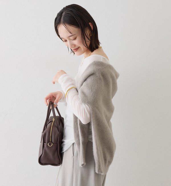  「【リバイバル/やわらかな肌触り】シルクカシミヤブレンドボートT」|Tシャツ・カットソー|