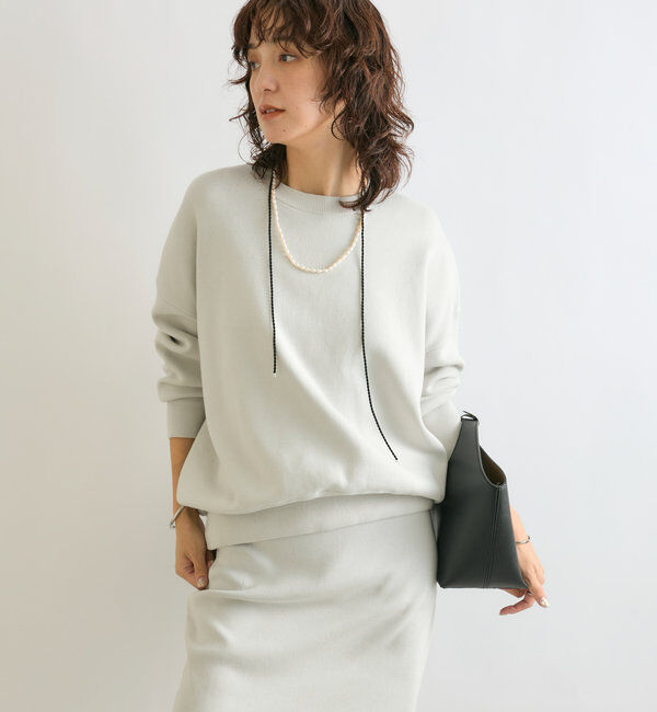  「【セットアップ対応】コットンスムースラウンドヘムニット」|ニット・セーター|