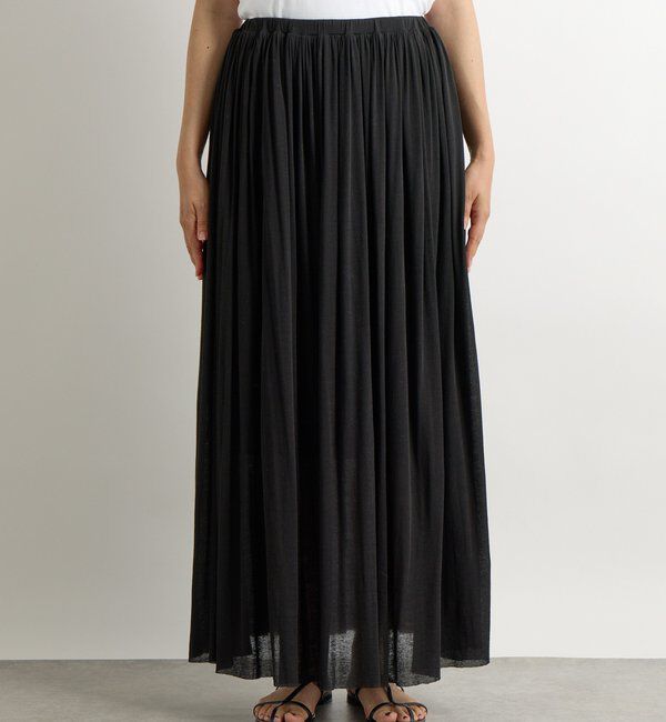  「【上品な印象に】シアーフライスギャザースカート」|スカート|