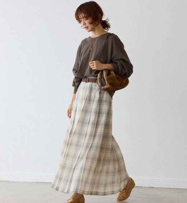  「シアーチェックプリーツスカート」|スカート|