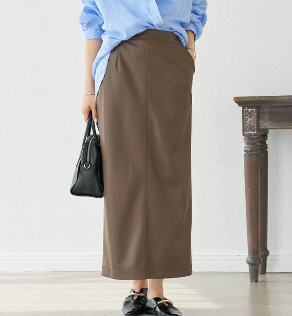  「合皮タイトスカート」|スカート|