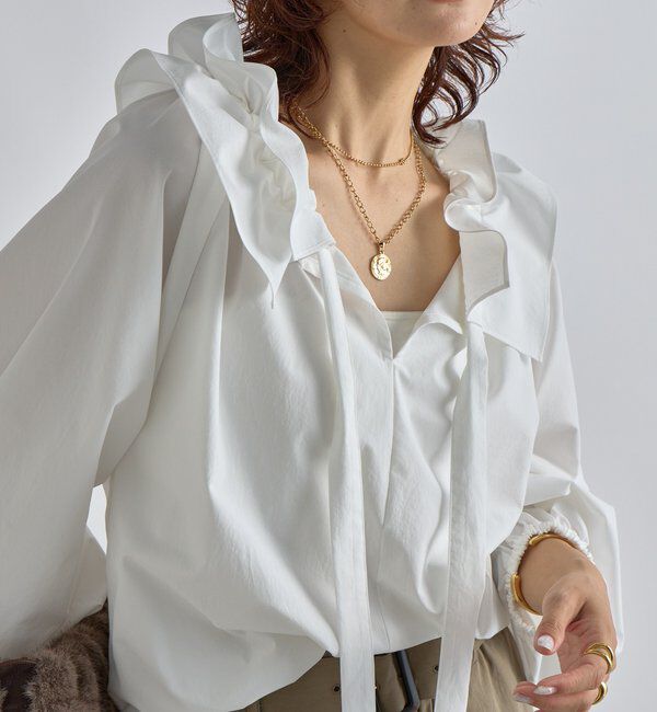  「【リバイバル】ドロストフリルカラーブラウス」|シャツ・ブラウス|