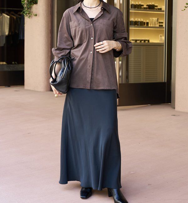  「【上品な揺れ感】キュプラ混バイアススカート」|スカート|