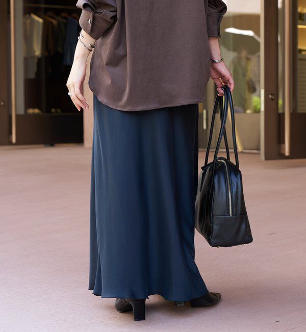  「【上品な揺れ感】キュプラ混バイアススカート」|スカート|