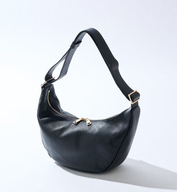  「【軽量◎】カーブレザーショルダーバッグ」|クラッチバッグ|