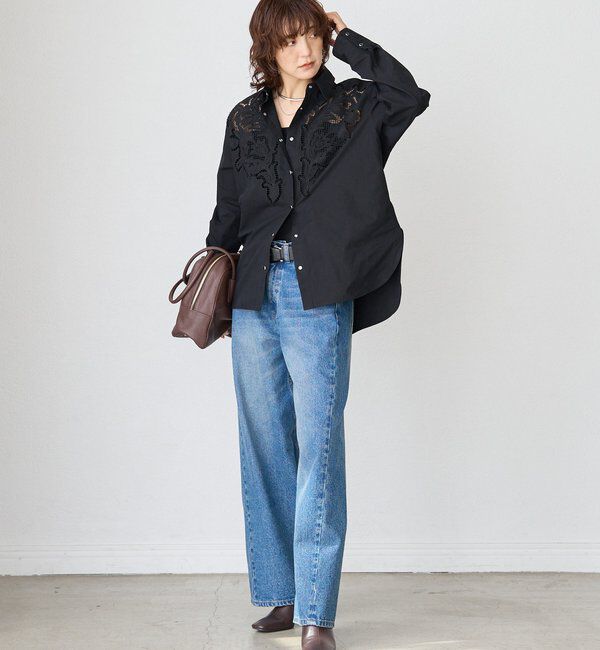  「【大人のこなれ感】カットワークオーバーシャツ」|シャツ・ブラウス|