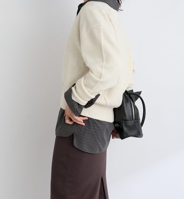  「【女性らしいデコルテライン】ウールVニット」|ニット・セーター|