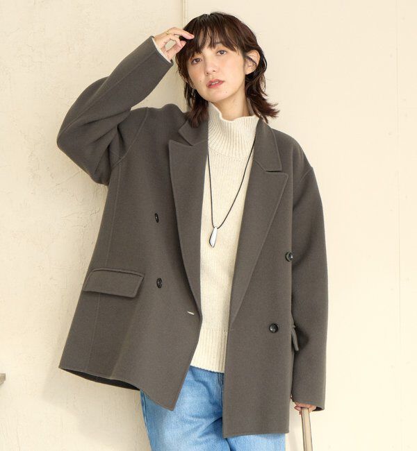  「【最高気温5度の寒い日に！/こなれ感抜群】ピークドラペルリバージャコット」|その他|