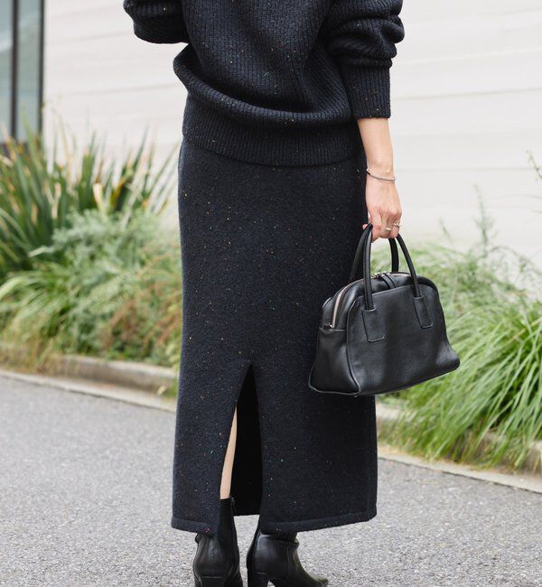  「【セットアップ対応可】ブークレーヤーンタイトスカート」|スカート|