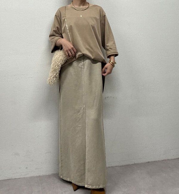  「【安心シルエット】【セットアップ対応】キュプラジャージーラウンドTee」|Tシャツ・カットソー|