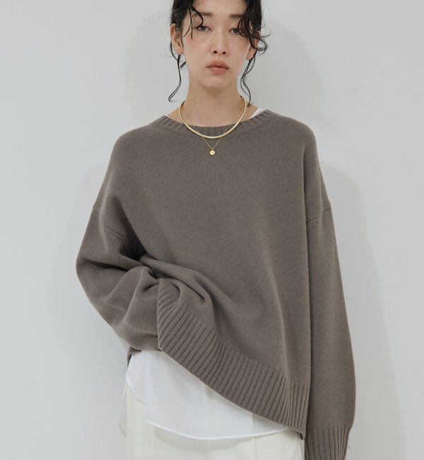  「【手洗い可】ウールクループルオーバー」|ニット・セーター|