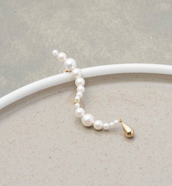  「ラインパールシングルピアス」|リング|ゴールド