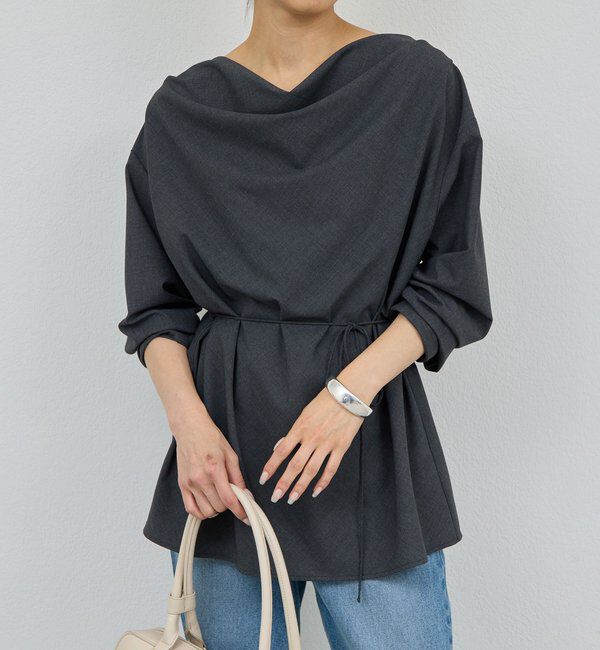  「【セットアップ対応】【2way】ドレープブラウス」|シャツ・ブラウス|