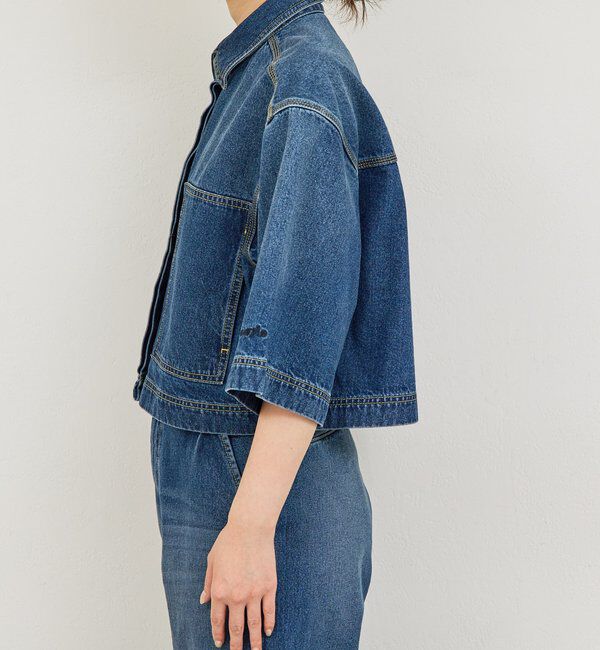  「【PEAS】【セットアップ対応】デニムハーフスリーブシャツ」|シャツ・ブラウス|