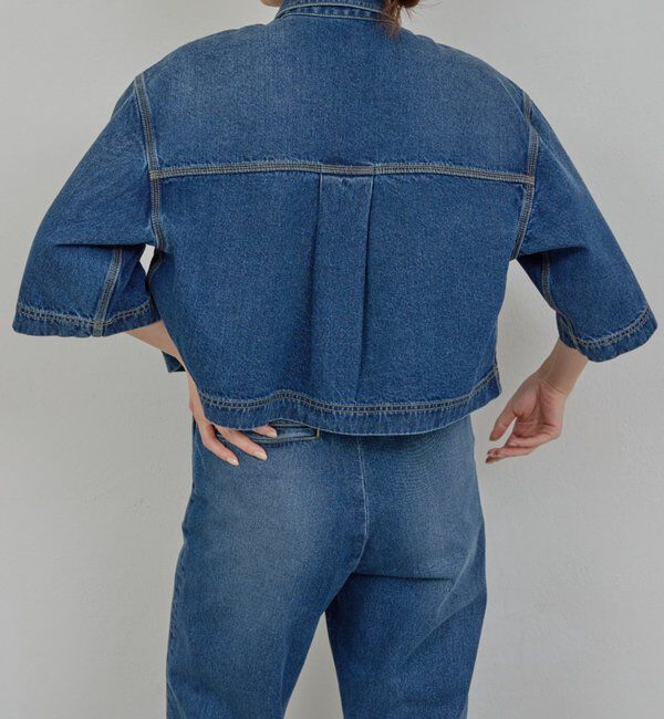  「【PEAS】【セットアップ対応】デニムハーフスリーブシャツ」|シャツ・ブラウス|