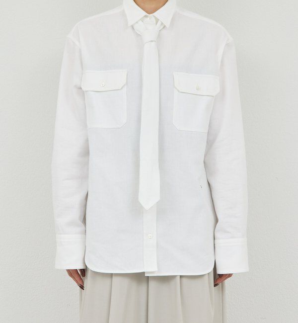  「【PEAS】タイ付きシャツ」|シャツ・ブラウス|