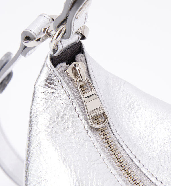  「ソフトレザーシンプルショルダーバッグ［silver］」|ショルダー・メッセンジャー|