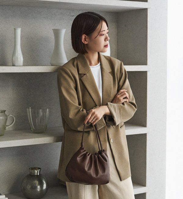  「レザー巾着4WAYショルダーバッグ」|ショルダー・メッセンジャー|