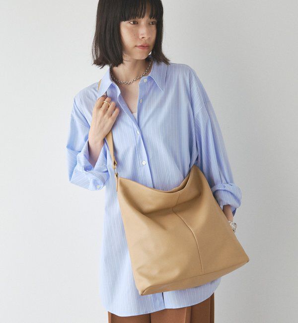  「【セール対象再値げ】［A4サイズ対応・510g］ソフトレザーワンショルダーバッグ」|ショルダー・メッセンジャー|ベージュ