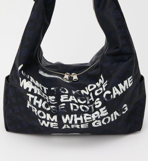  「ステンシル風プリント ナイロン2WAYショルダーバッグ」|ショルダー・メッセンジャー|