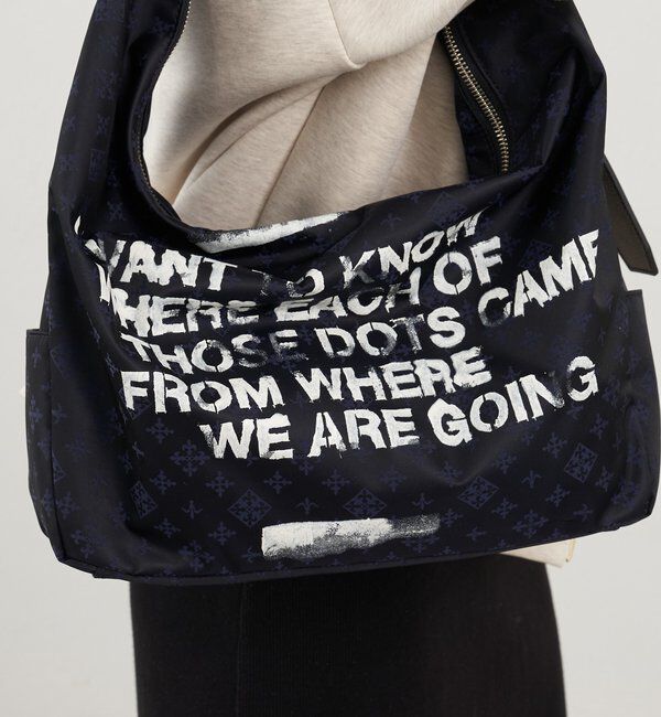  「ステンシル風プリント ナイロン2WAYショルダーバッグ」|ショルダー・メッセンジャー|