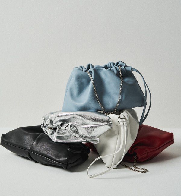  「レザー巾着4WAYミニショルダーバッグ」|ショルダー・メッセンジャー|