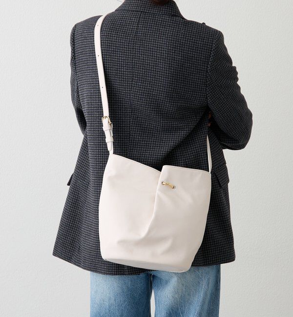  「ツイードスカーフ付きレザー2WAYショルダーバッグ」|ショルダー・メッセンジャー|
