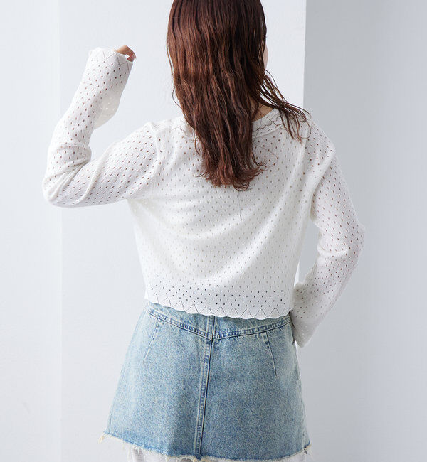  「透かしショートボレロ」|カーディガン|