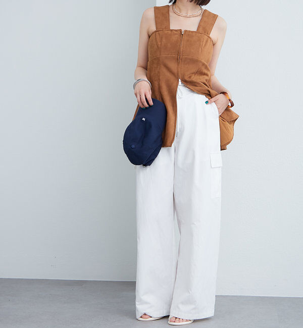  「フェイクスウェードペプラムビスチェ」|シャツ・ブラウス|