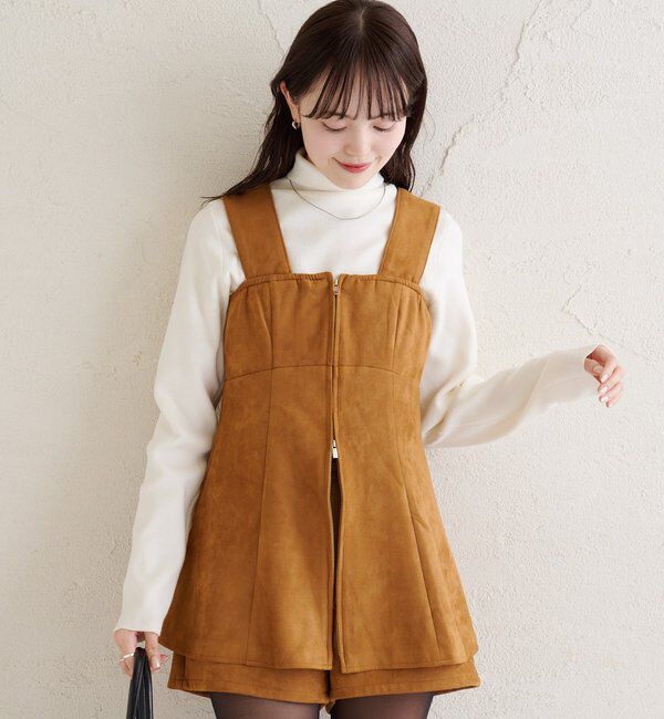  「フェイクスウェードペプラムビスチェ」|シャツ・ブラウス|