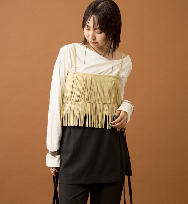  「フェイクスウェードフリンジビスチェ」|シャツ・ブラウス|