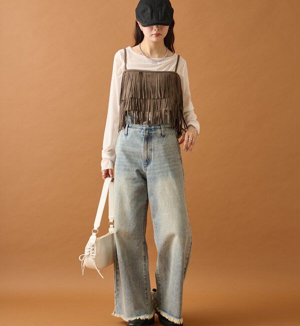  「フェイクスウェードフリンジビスチェ」|シャツ・ブラウス|