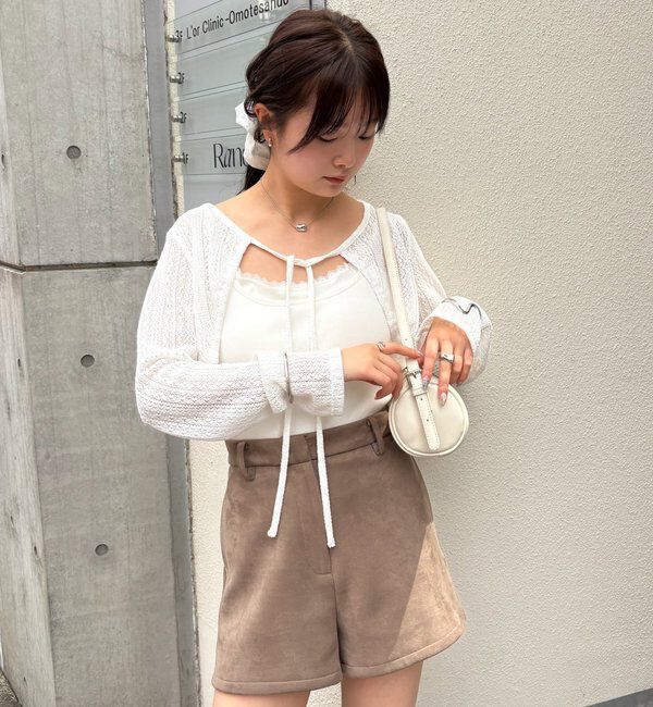  「ギャザーリボンボレロ」|カーディガン|