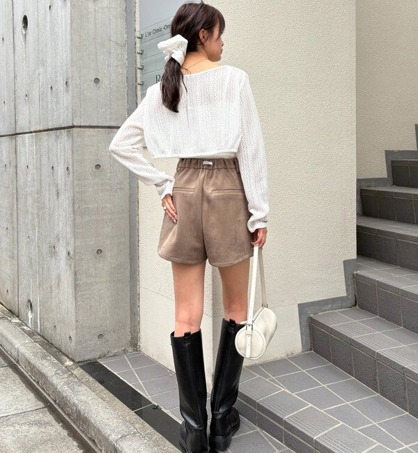  「ギャザーリボンボレロ」|カーディガン|