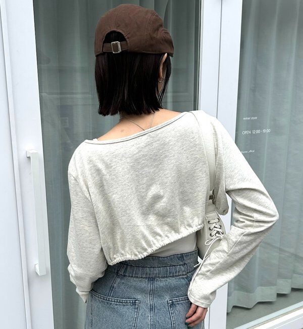  「ギャザーリボンボレロ」|カーディガン|