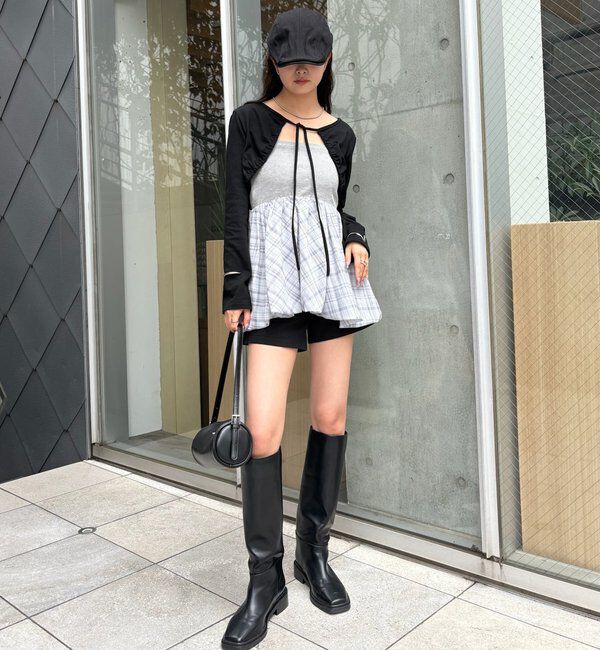  「ギャザーリボンボレロ」|カーディガン|