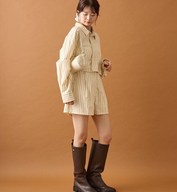  「ストライプショートシャツ」|シャツ・ブラウス|