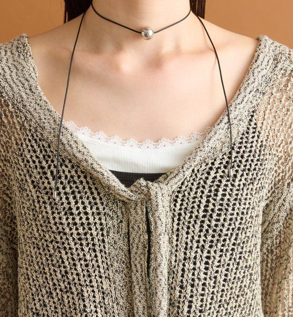  「フリルスリーブメッシュカーデ」|カーディガン|