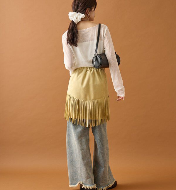  「フェイクスウェードフリンジスカート」|スカート|