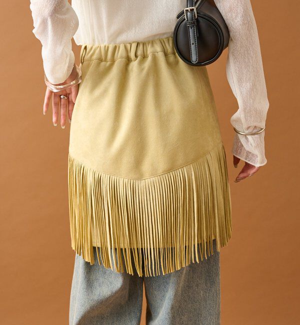  「フェイクスウェードフリンジスカート」|スカート|