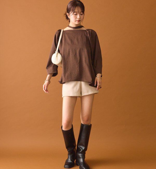  「チョーカーリボンパフブラウス」|シャツ・ブラウス|