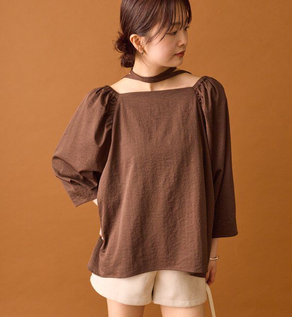  「チョーカーリボンパフブラウス」|シャツ・ブラウス|