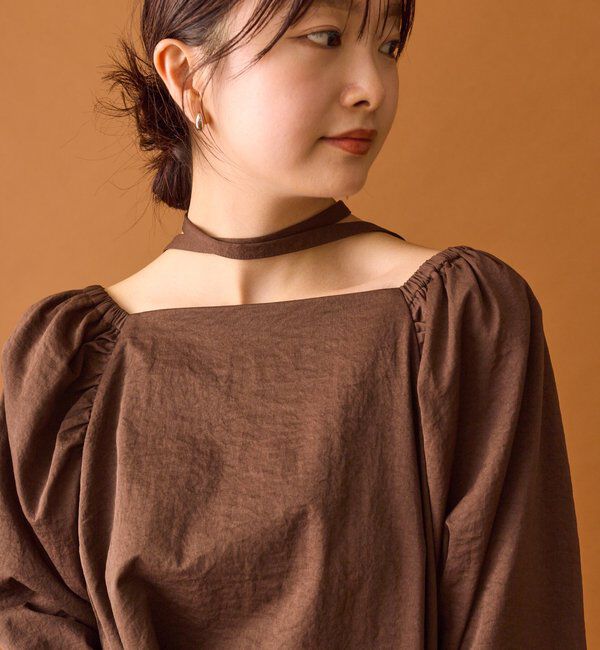  「チョーカーリボンパフブラウス」|シャツ・ブラウス|