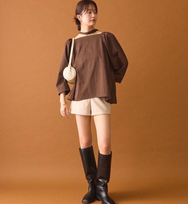  「チョーカーリボンパフブラウス」|シャツ・ブラウス|