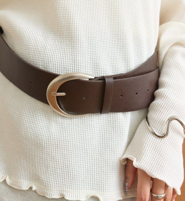  「ラウンドバックルワイドベルト」|ベルト|